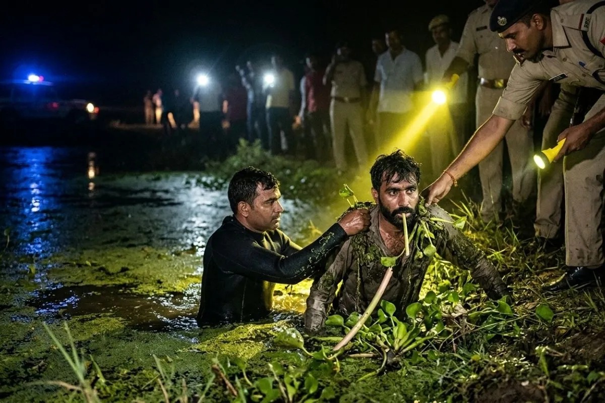 ilmy Style Thief Hid Underwater for 5 Hours Using Lotus Stem, Finally Arrested